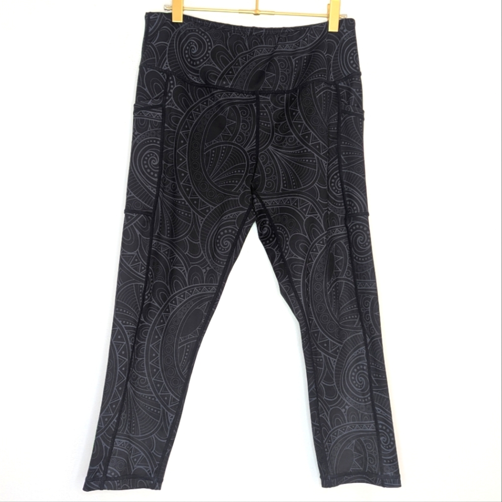 Constantly Varied Gear Large Black Patterned Squats Approved Leggings